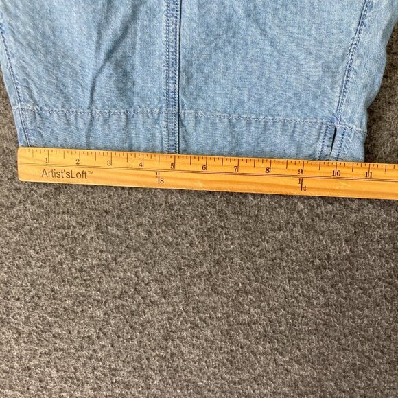 NWT Lane Bryant Mid-Rise Capri Pants Womens 22/24 Blue Chambray - Picture 9 of 13